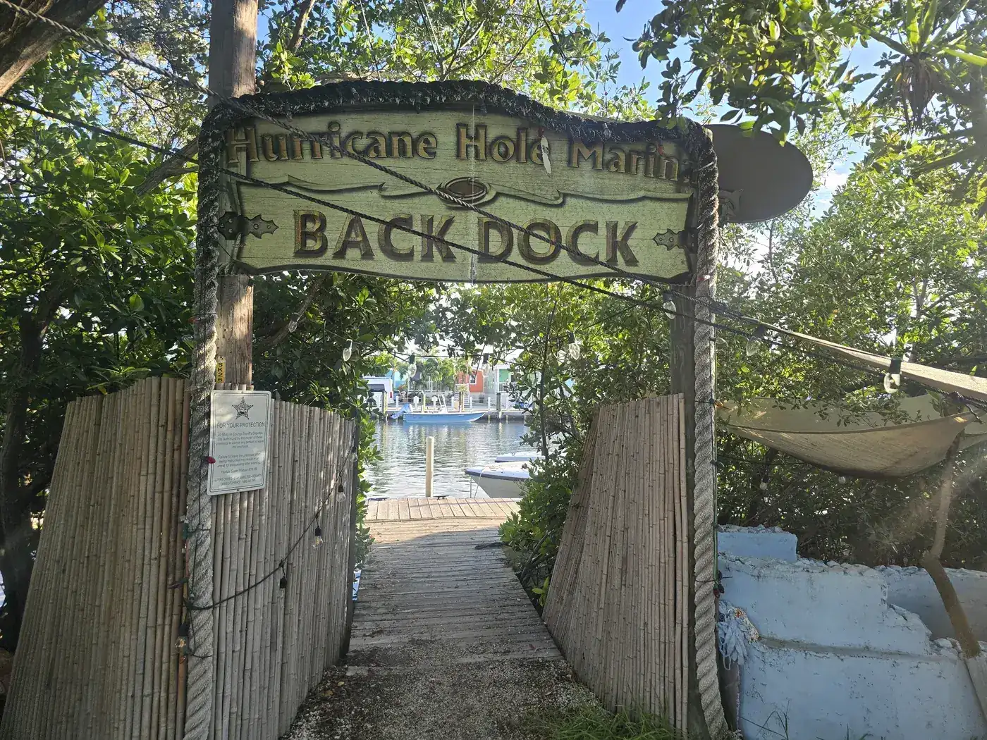 Six Fins beach party pontoon at Hurricane Hole Restaurant and Marina, Lower Keys Key West