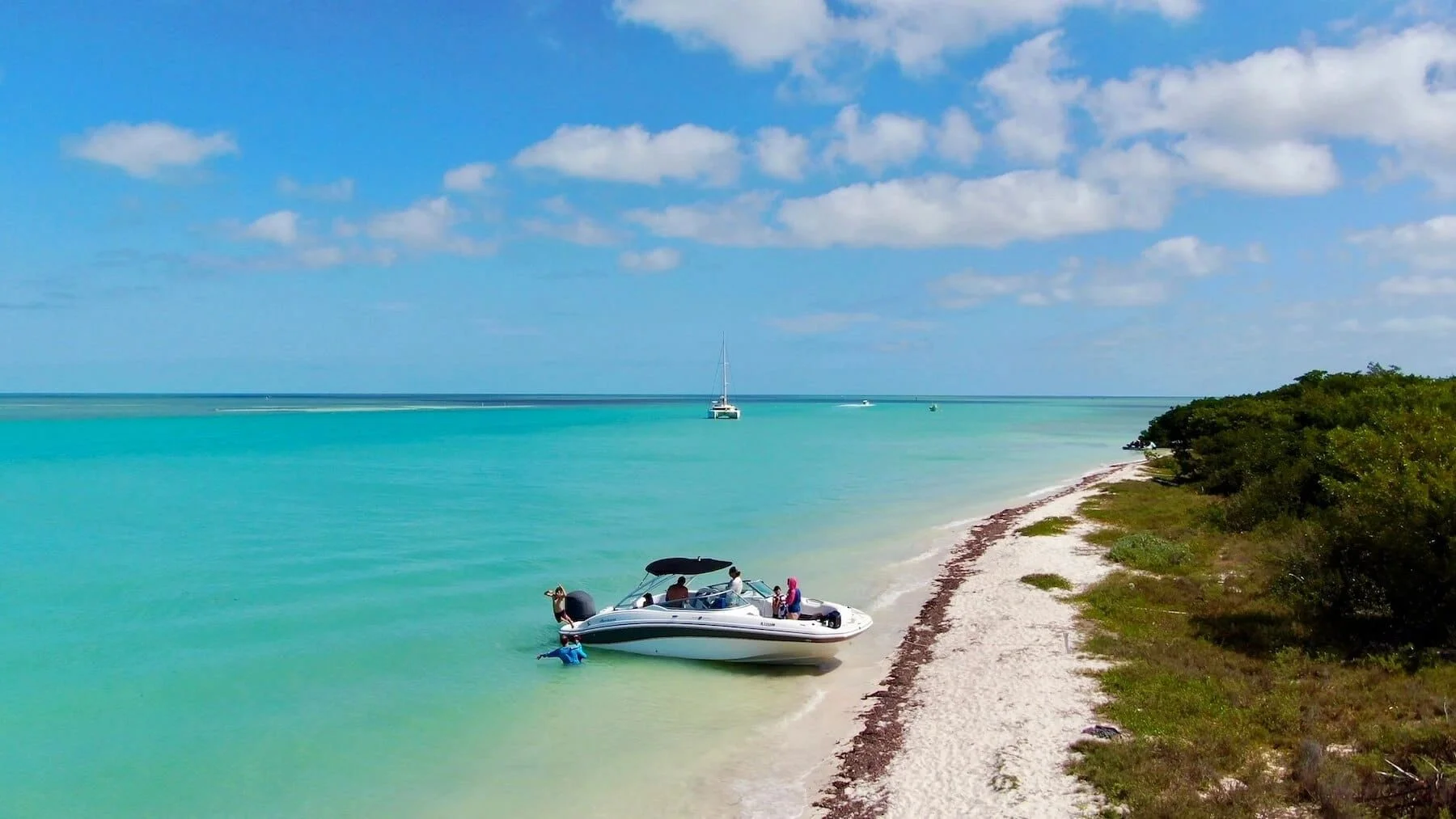 Boca Chica Sandbar southeast of Key West — wide sandy expanse and inviting shallow water