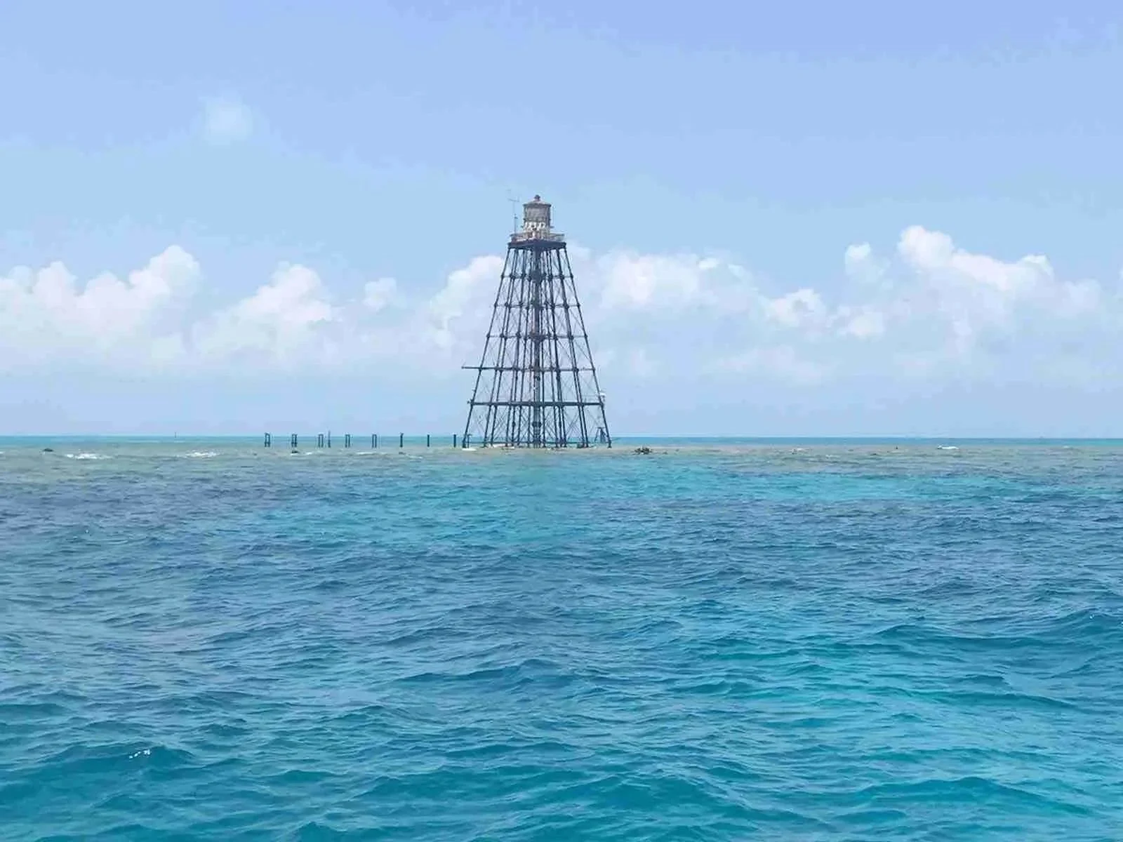 Sands Key and Lighthouse Sandbar off Key West with crystal-clear shallow water